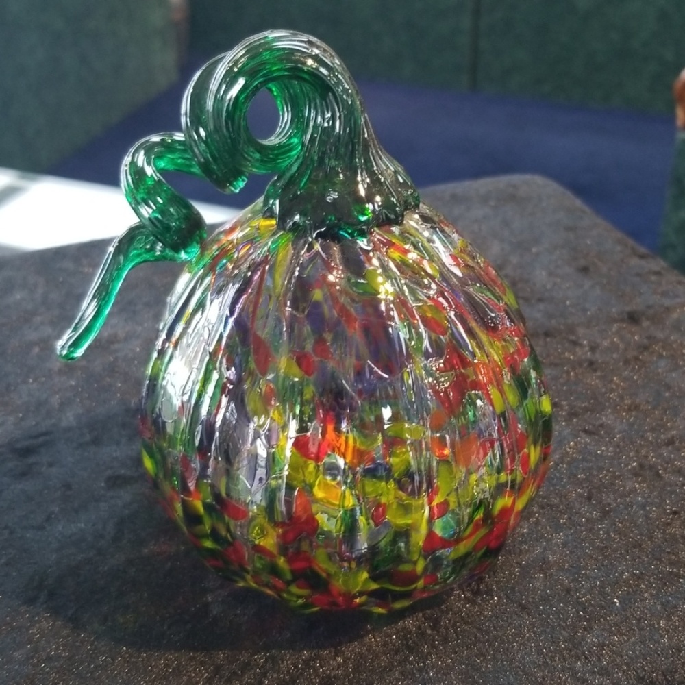 Multi color blown glass
